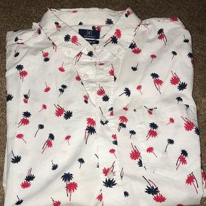 Palm tree button down